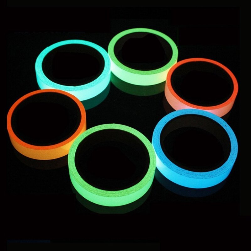 Reflecterende Glow Tape Zelfklevende Sticker Verwijderbare Lichtgevende Tape Fluorescerende Glowing Dark Opvallende Waarschuwing Tape Dropshipping