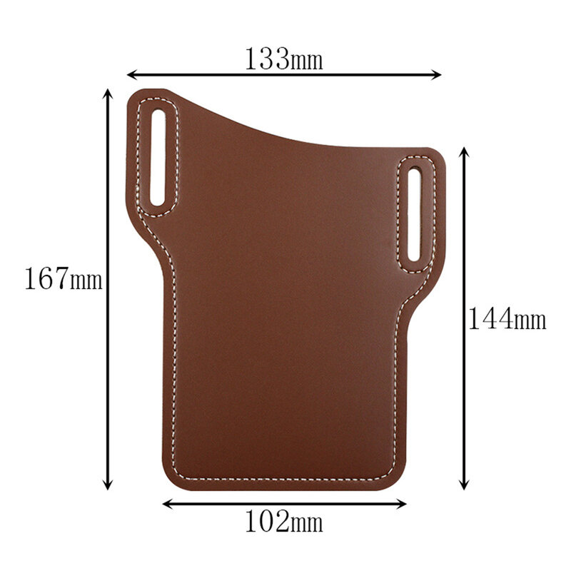 Mannen Outdoor Riem Taille Tas Faux Leather Case Pouch Mobiele Telefoon Kaarthouder Cover