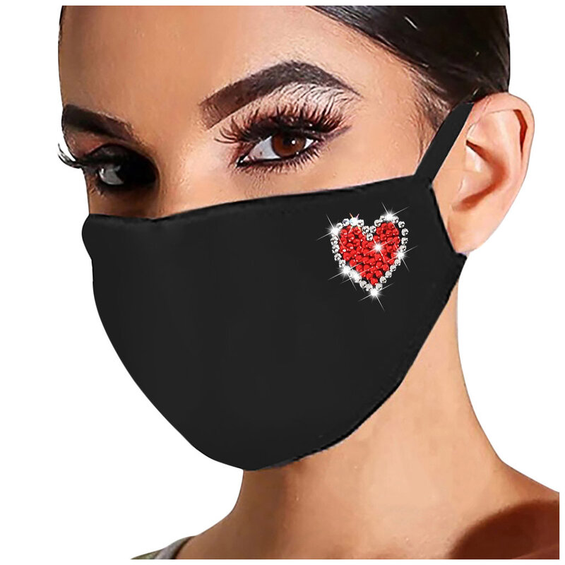 Nouveau masque de visage en cristal noir brillant à la mode pour les femmes Vintage populaire coeur strass masque de luxe fête boîte de nuit bijoux cadeau