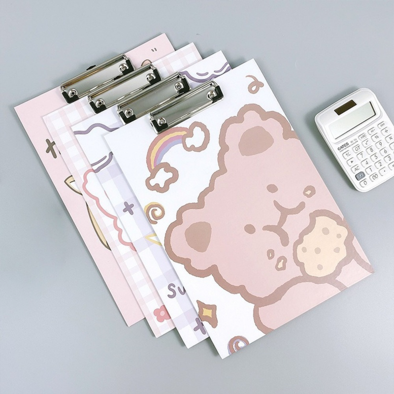 A4 Paperboard Clip Cartoon file folder Density Writing Board Splint Thickened Multifunctional student paper Office Stationery