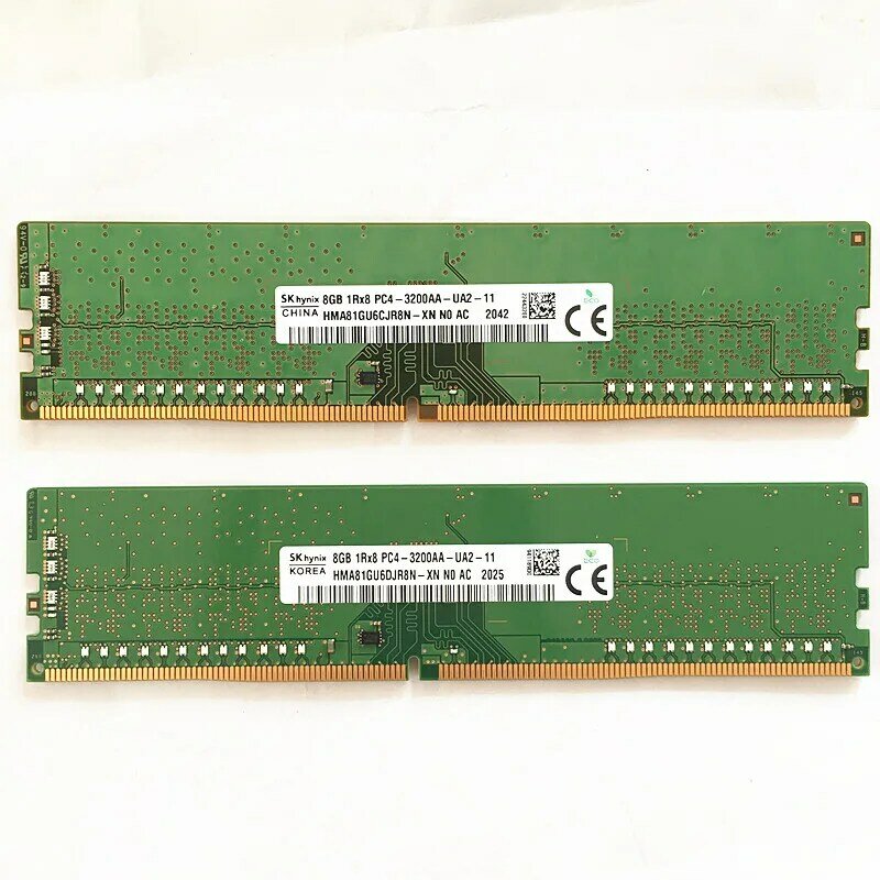 Sk hynix-memória ddr4 ram, 8gb, 1rx8, PC4-3200AA-UA2-11 4, 8gb, 3200mhz, para desktop