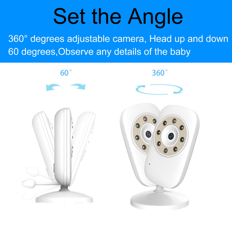 3.2-inch sem fio do monitor do bebê definição isolamento térmico babá monitor do bebê visão noturna two-way intercom câmera