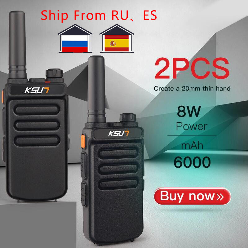 KSUN-walkie-talkie X65, 1 o 2 piezas, escáner UHF, 10KM, estación de Radio bidireccional, Comunicador