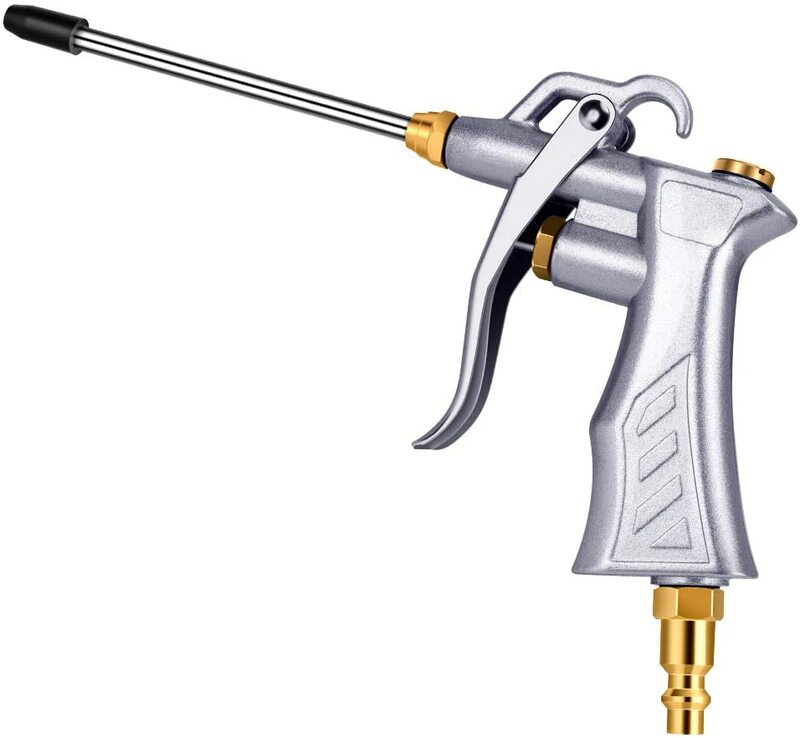 Profissional pistola de ar com cobre ajustável fluxo ar bico extensão pneumática compressor de ar acessório ferramenta arma poeira