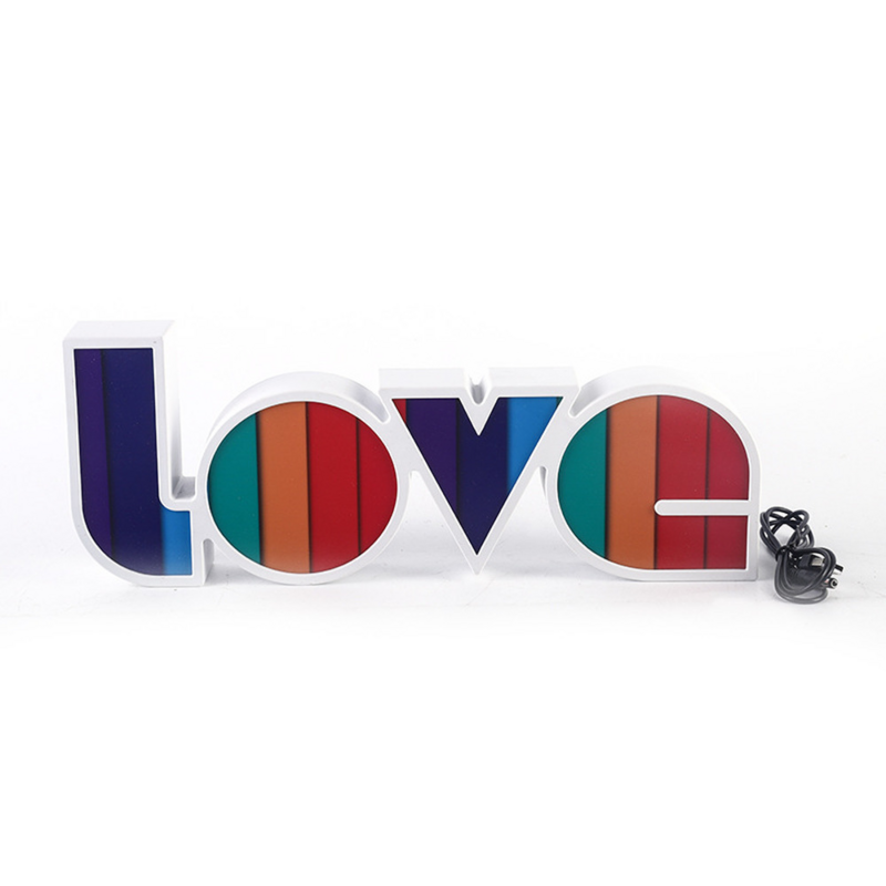 Love LED Letter Lamp Wedding Romantic 3D Night Lights Ornament Valentines Day Gifts Birthday Decor Christmas Decoration for Home