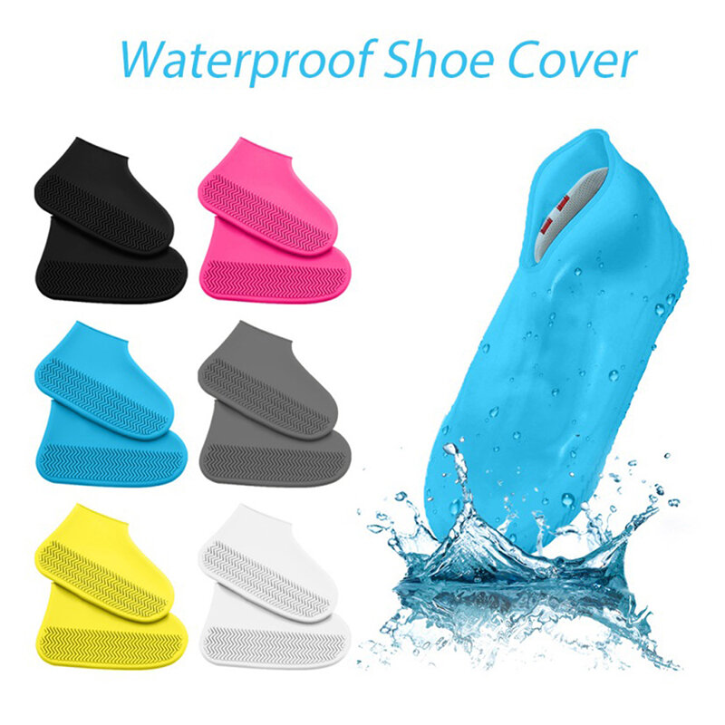 Waterproof Rainproof Shoe Cover Silicone Reusable Washable Wear-Resistant Shoes Covers Rain Boots For Adult Kids