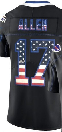 Футболка на заказ с изображением билета Джоша Аллена и флага США для мужчин и женщин