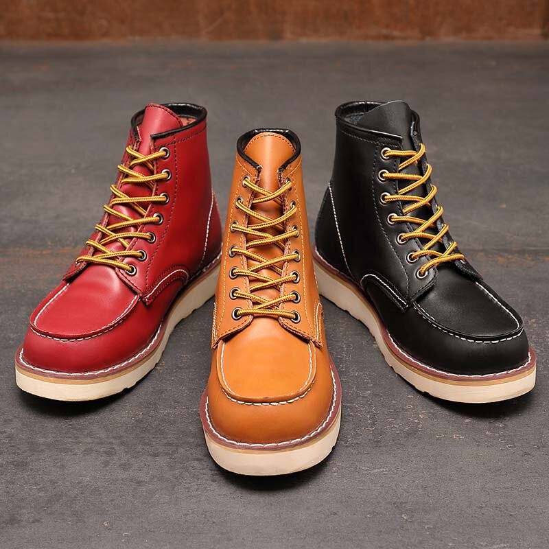2021 outono inverno martin botas 3 cores masculino alto-topo de couro sapatos de trabalho feito com ferramentas 38-44 casual chelsea botas masculinas sapatos tendência