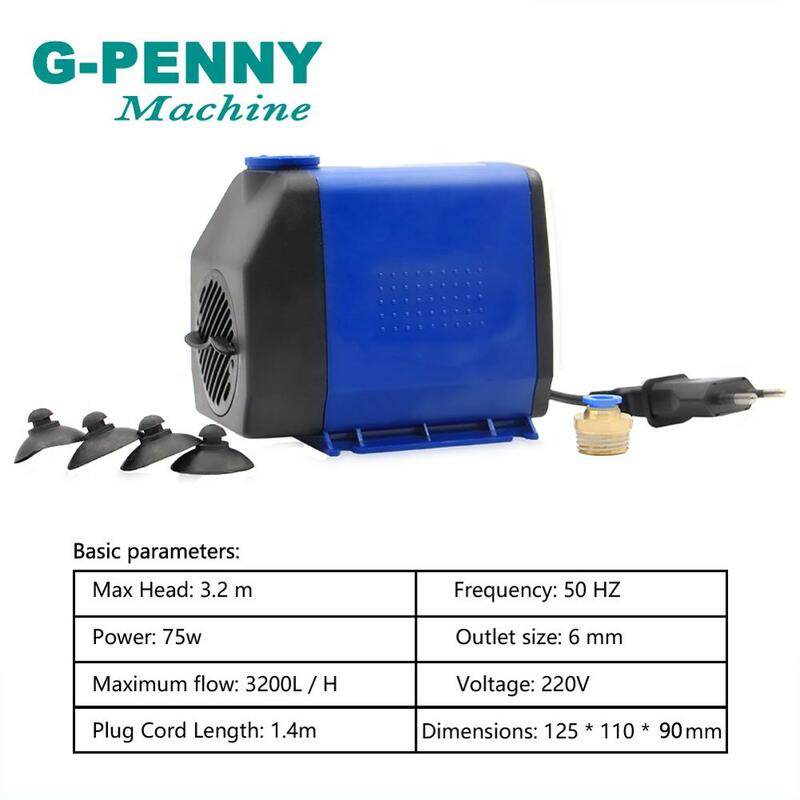 G-PENNY 2.2KW ER20 wrzeciono chłodzone wodą zestaw CNC wrzeciona 4 łożyska i 2.2KW falownika VFD i 80mm uchwyt wrzeciona i 75 w pompa wodna