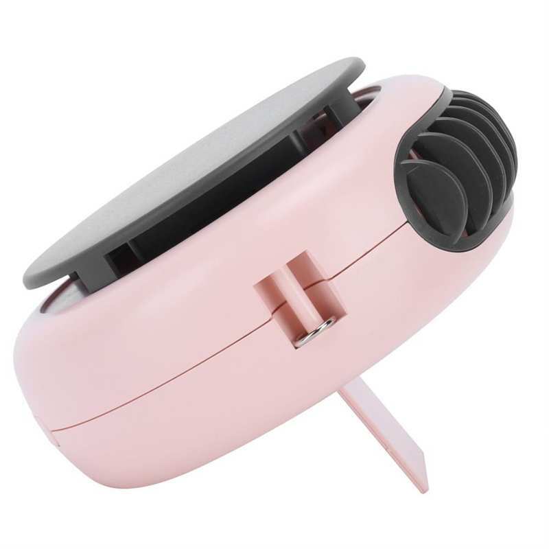 Pink USB Fan Sturdy and Durable Small and Portable Free Bladeless Fan for Traveling Sports Office Reading