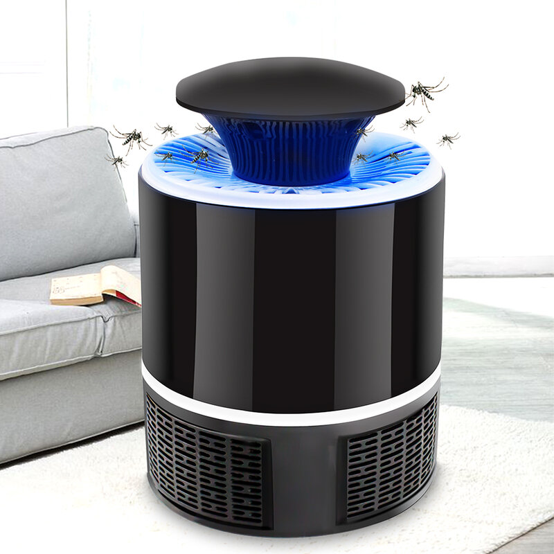 Meijuner-Lámpara antimosquitos eléctrica con USB, faro de luz LED mata insectos en color blanco y negro modelo B012 antiradiación de 110-220V con conector USB, perfecto para el hogar, B021