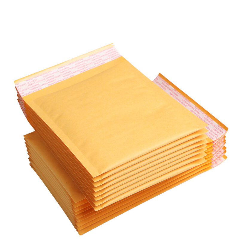 50 Buah/Lot Tas Amplop Gelembung Kertas Kraft Mailer Amplop Pengiriman dengan Tas Surat Gelembung Berbagai Ukuran