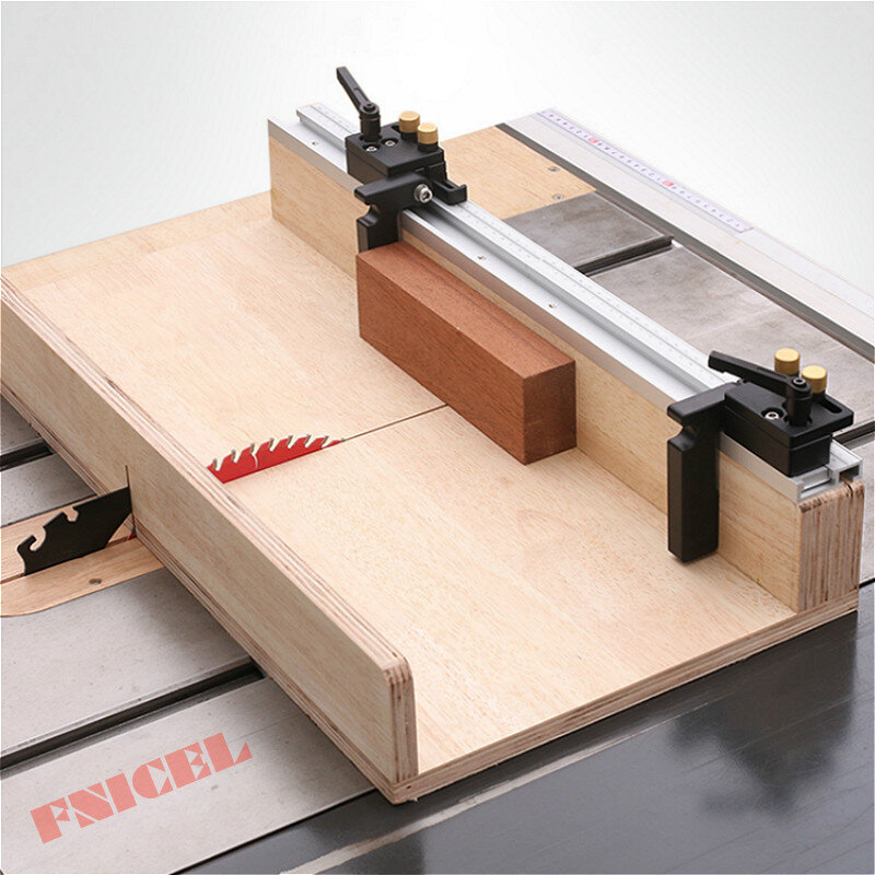 Table de scie à bois avec 45 rainures T et échelle en alliage, outil pour le travail des planches, 300-800mm
