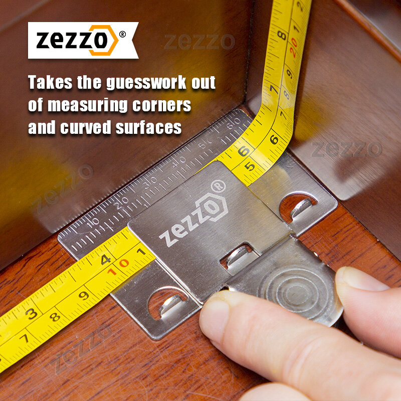 Zezzo 1/2 pcs®Metal fita de medição clipe titular preciso e clara ferramenta de medição para trabalhar madeira acessórios medida localizar ferramentas
