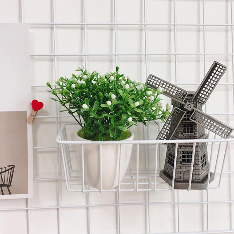 Estantes DIY casa moderna decoración de hierro decoración de la pared de arte nórdico foto mostrando marco fiesta estante de Metal de malla de postales 40 * cm x 20cm