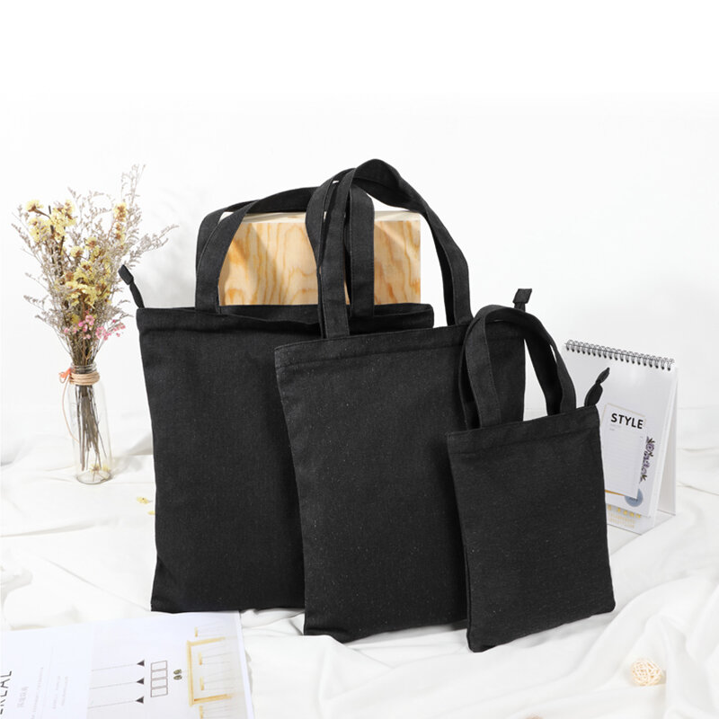 Diy Canvas Boodschappentassen Wit Zwart Eco Herbruikbare Opvouwbare Schoudertas Dames Handtas Tote Bag Bolsas Voor Vrouwen Boodschappentassen