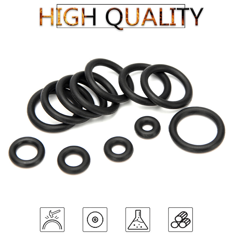 20 pçs nbr nitrilo borracha vedação o-ring junta substituição selo o anel OD7mm-30mm cs2.4mm preto anel arruela diy acessórios s65