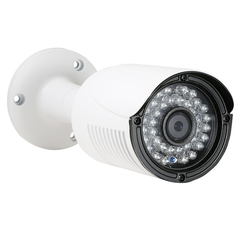 8MP 4K กล้อง IP POE H.265 Onvif สีขาวโลหะ Bullet กล้องวงจรปิด Night Vision IR 4MP กล้องรักษาความปลอดภัยกันน้ำ