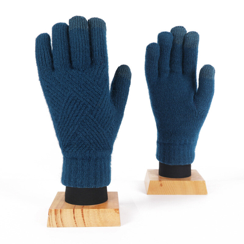 LANMREM – gants Double couche pour écran tactile, pour femme, gants d'équitation chauds, à la mode, nouvelle collection hiver 2022, 2W1533