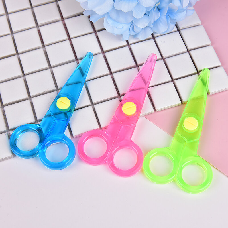 Jakość bezpieczeństwo nożyczki cięcie papieru plastikowe nożyczki dziecięce ręcznie robione zabawki