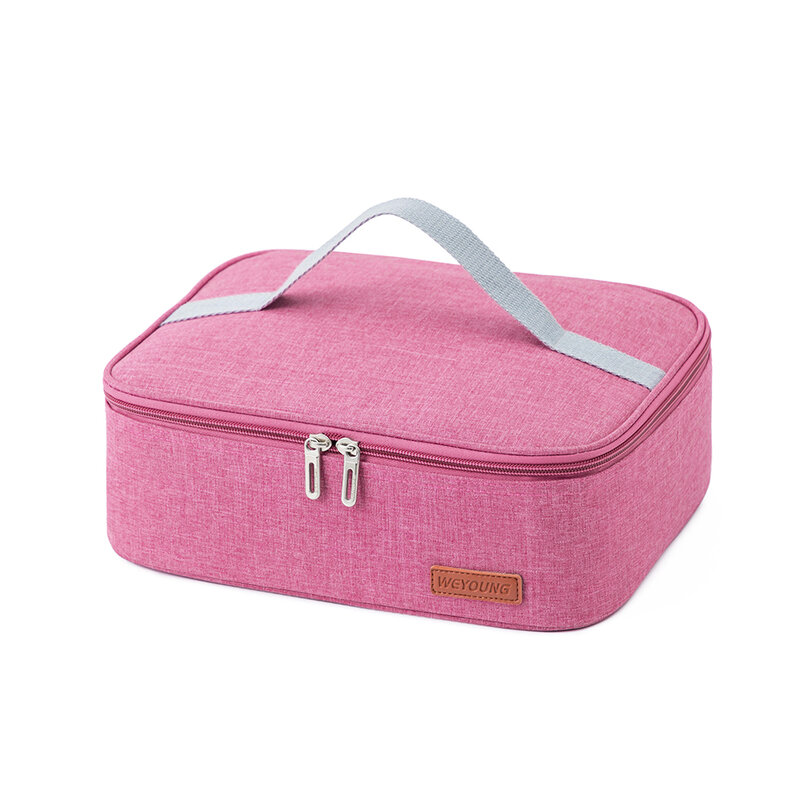 Tote rectangular cooler lunch box bag insulated thermal bento bag  Bolsa termica loncheras para mujer for tourism