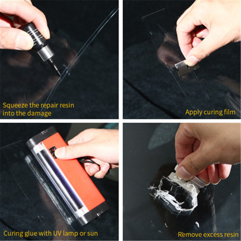 DIY-車のガラスナノ修理ツール,ひび割れや引っかき傷を修復するための疎水性ガラス