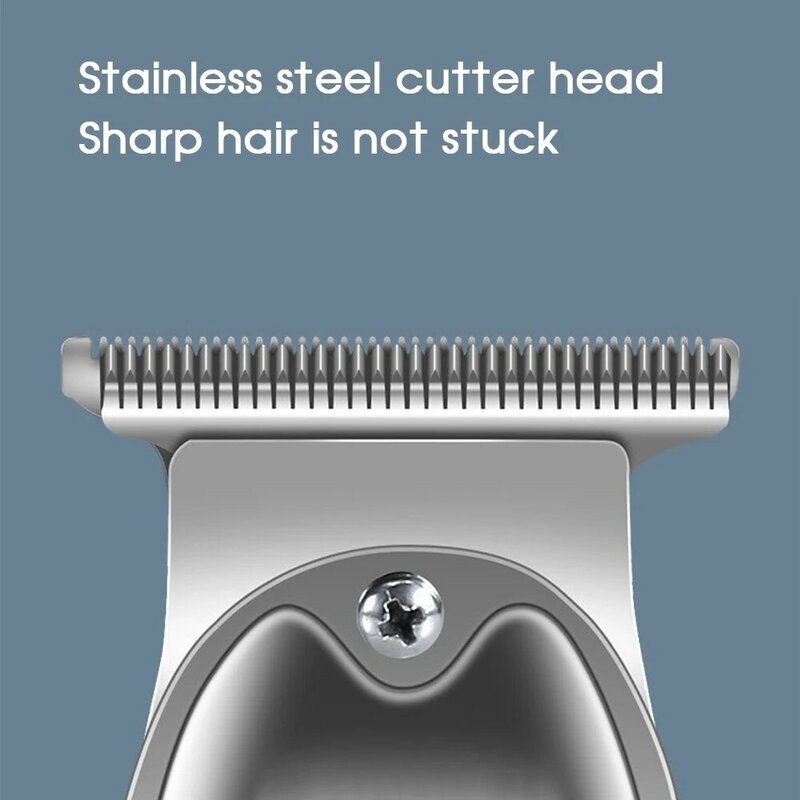 Boi-cortadora de pelo eléctrica profesional para hombres, máquina de corte de pelo con cuchilla afilada de Metal, recargable, de acero inoxidable