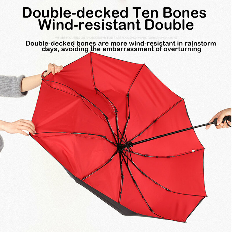 Parapluie renforcé surdimensionné entièrement automatique parapluie femme mâle parapluie pluie coupe-vent parapluies d'affaires