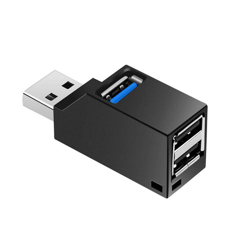 Miniconcentrador de red USB 2,0 de alta velocidad, divisor Hub3, caja para PC, portátil, puerto USB 2,0, hasta 480Mbps, 1 unidad, 3 puertos