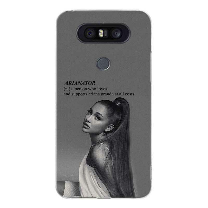 Ariana Grande AG – coque en silicone souple pour LG, compatible modèles G7, G6, G5, G4, V40, V30, V20, V10, Q7, Q8, Q6, K8, K10, 2018, 2017