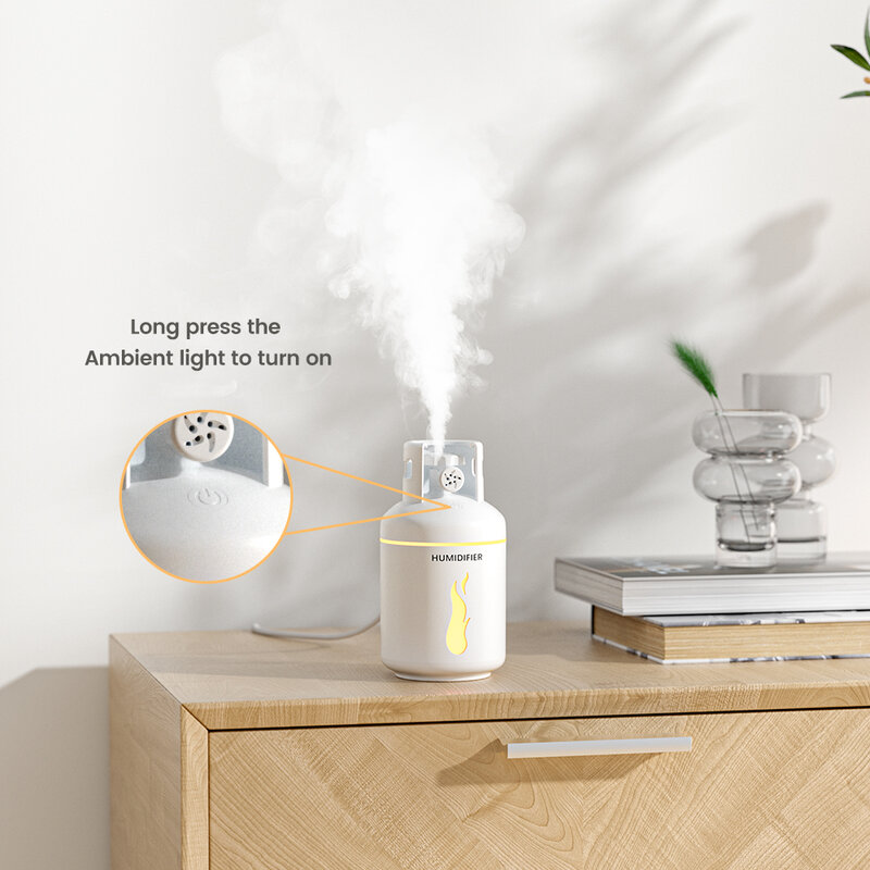 GAIATOP humidificador de aire portátil, difusor de aceite esencial de aromaterapia, Humidificador USB de escritorio, Mini pulverizador, difusor silencioso para coche