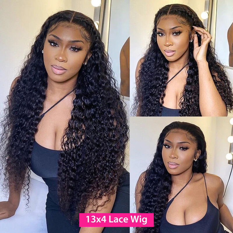 13x6 Deep Wave Frontal Wig 13x4 Lace Front Human Hair Wigs For Black Women 30 34 Inch Hd Wet And Wavy Water Wave Lace Front Wig