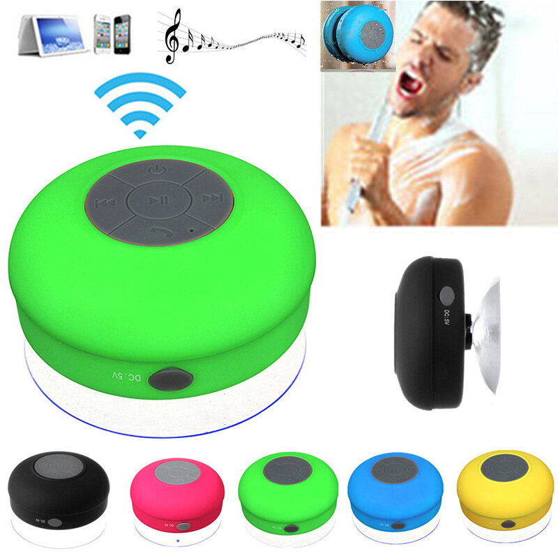 Mini głośnik Bluetooth przenośne wodoodporne bezprzewodowe głośniki do zestawu głośnomówiącego, do pryszniców, łazienki, basenu, samochodu, plaży i Outdo