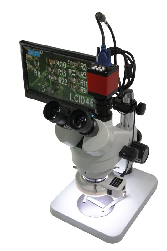 Luckyzoom HD 10.2 "Lcd-scherm Microscoop VGA HDMI Microscoop Monitor Voor Stereo Verrekijker Trinoculaire Microscopio 2 Maat Houder
