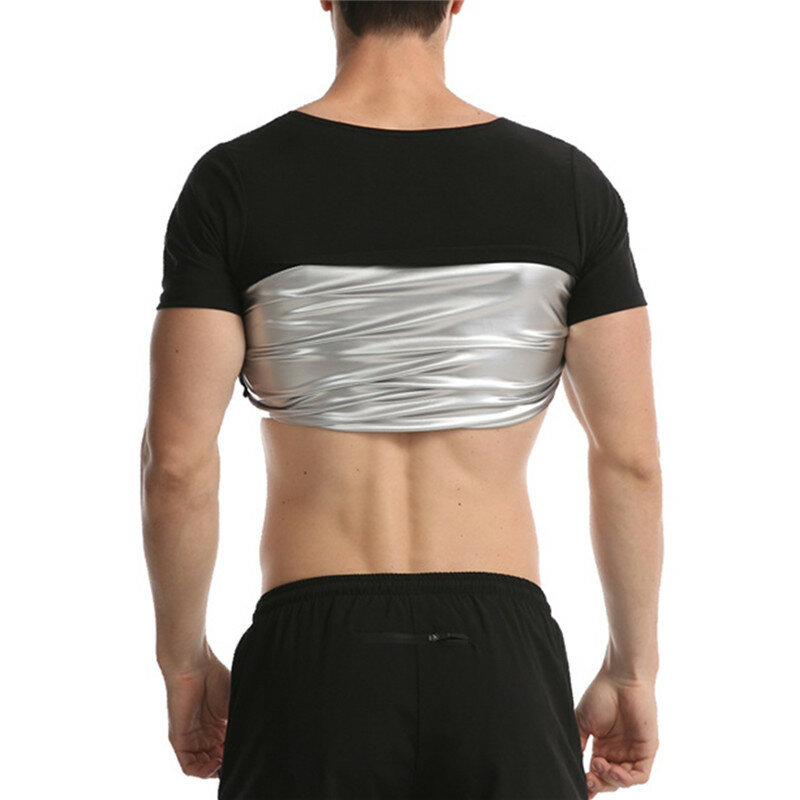 S-XL الرجال النيوبرين ساونا البدلة الساخن محدد شكل الجسم مشد ملابس داخلية الرجال فقدان الوزن مع سستة سترة تانك قميص تجريب الرجال 2021