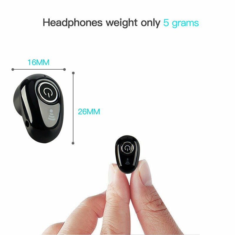 Mini fone de ouvido, auricular, sem fio, bluetooth, invisível, estéreo com microfone, para xiaomi, samsung, huawei