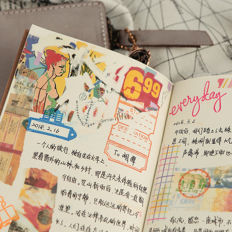 60mm x 7m 와이드 그래피티 마스터 시리즈 핸드북 Diy 손으로 그린 복원 문학 예술 장식 와이드 Washi 테이프