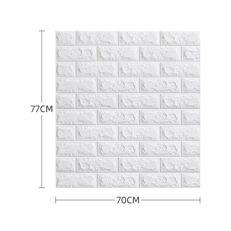 5pc 77*70cm 3D Wall Sticker Imitation Brick Bedroom Decor Waterproof Self-adhesive Wallpaper For Living Room TV Backdrop Decor