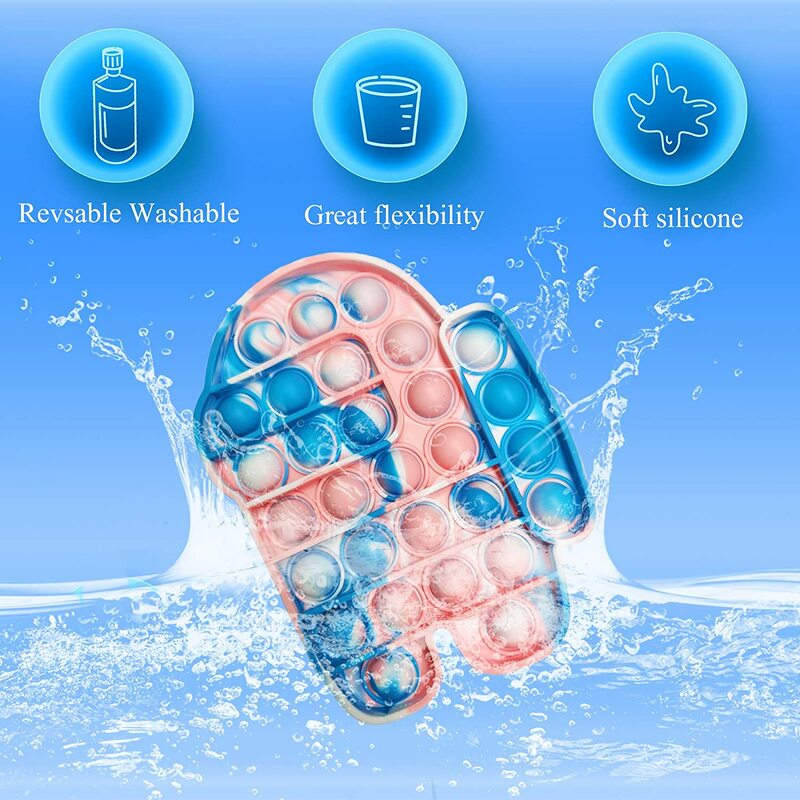 2PCS Push Popping Bubble Fidget Sensory Toy Relieve Stress for Adults ＆ Kids Confrontation Games and Relaxation at Home