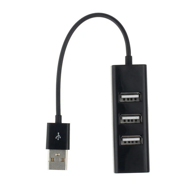 1PC 컴퓨터 허브 미니 USB 2.0 고속 4 포트 분배기 허브 어댑터 커넥터 노트북 데스크탑 컴퓨터