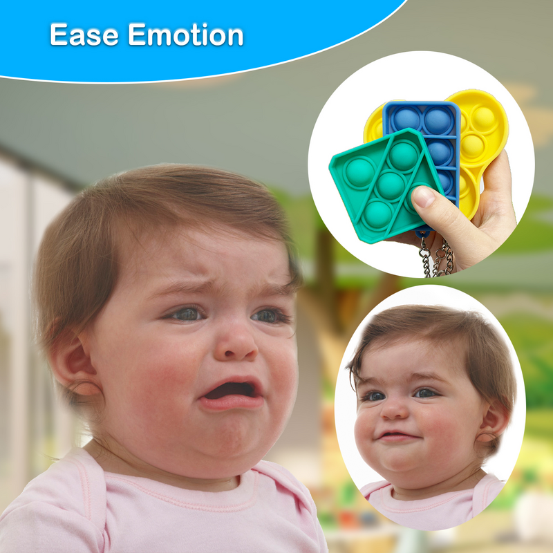 3 pacote empurrar popp brinquedo fidget conjunto mini simples ondulação sensorial bolha chaveiro barato envoltório pop ferramenta de alívio de estresse para o autismo