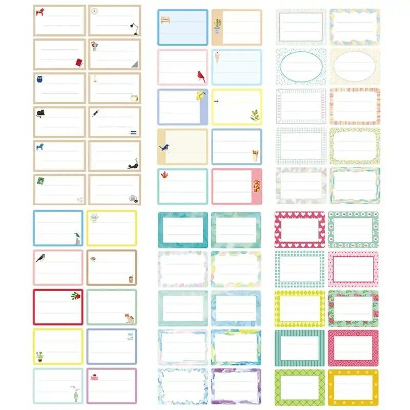 100Pcs Briefpapier Label Wit Schrijven Naam Blanco Sticker Marker Kind Boek Computer Diy Tags Gift Box Decor Hand Account stickers
