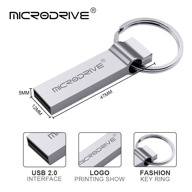 Großhandel usb 2.0 metall-stick 8gb 16gb 32gb 64gb 128gb USB-stick pen drive memoria usb disk cle