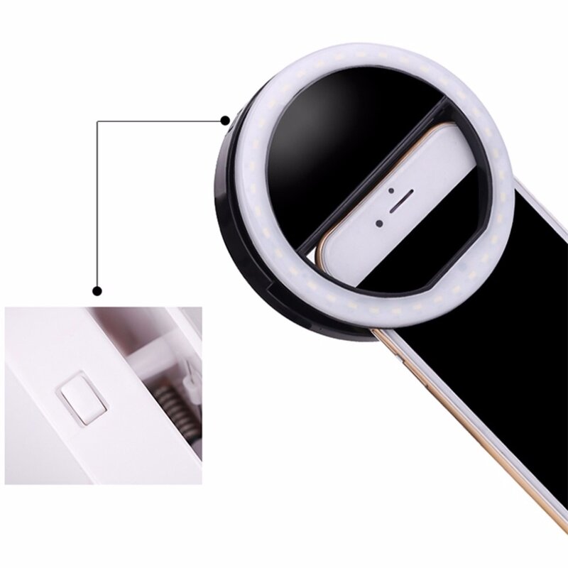 LED Selfie Flash Light Camera Clip-on anello per cellulare luce per lampada video celular che migliora la luce