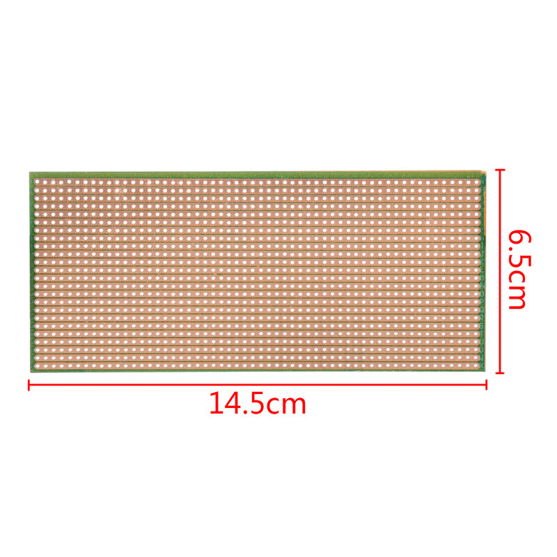 Circuit de PCB en cuivre simple face 6.5x14.5 cm, Platine non coupée pour le soudage Point à Point, 2 pièces