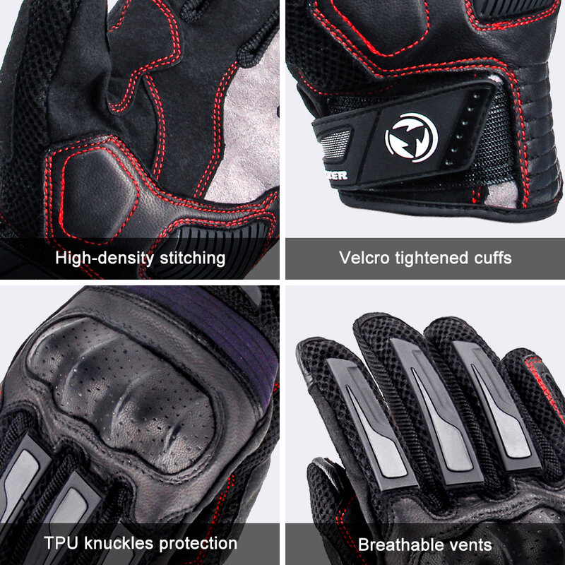 Verão dedo cheio guantes luvas da motocicleta dos homens de corrida gant moto motocross equitação luvas da motocicleta respirável