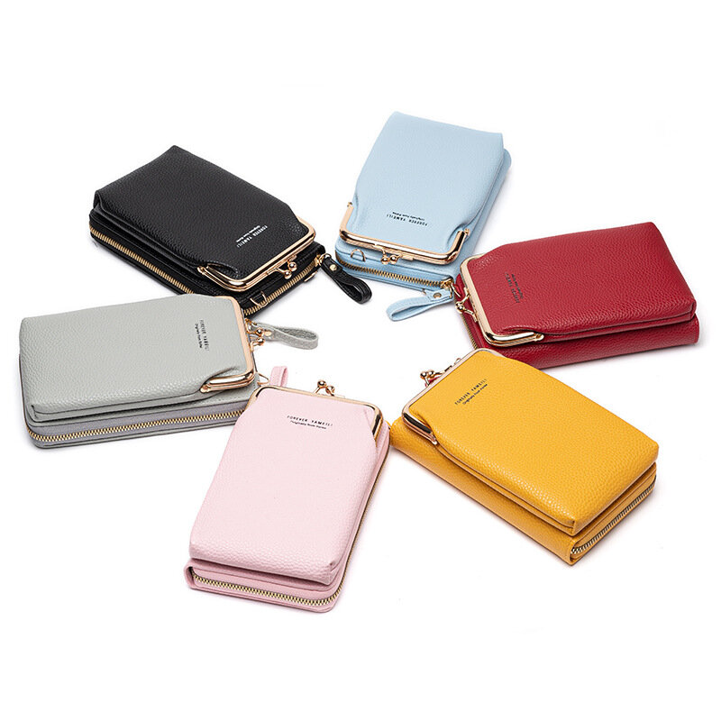 Women's Mini Shoulder Bag leather phone wallet Small Messenger Bag female gifts Coin Purse Crossbody Credit Card holder Wallet