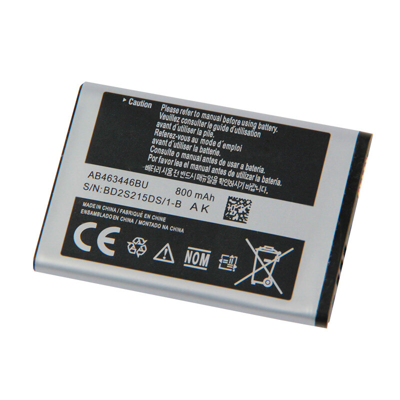 OHD – batterie d'origine AB463446BU, pour Samsung C3300K X208 B189 B309 GT-C3520 E1228 GT-E2530 E339 GT-E2330 800mAh