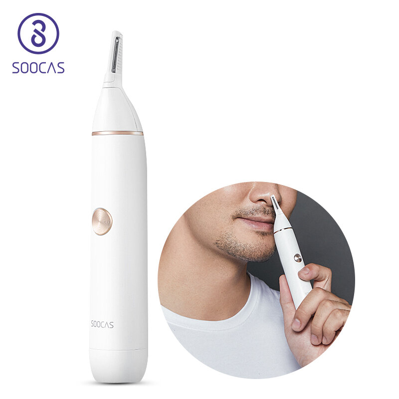 SOOCAS الكهربائية الأنف الشعر المتقلب N1 المحمولة المقص قابلة للشحن الحاجب الأذن ماكينة حلاقة للشعر للرجال آمنة نظافة الحلاقة