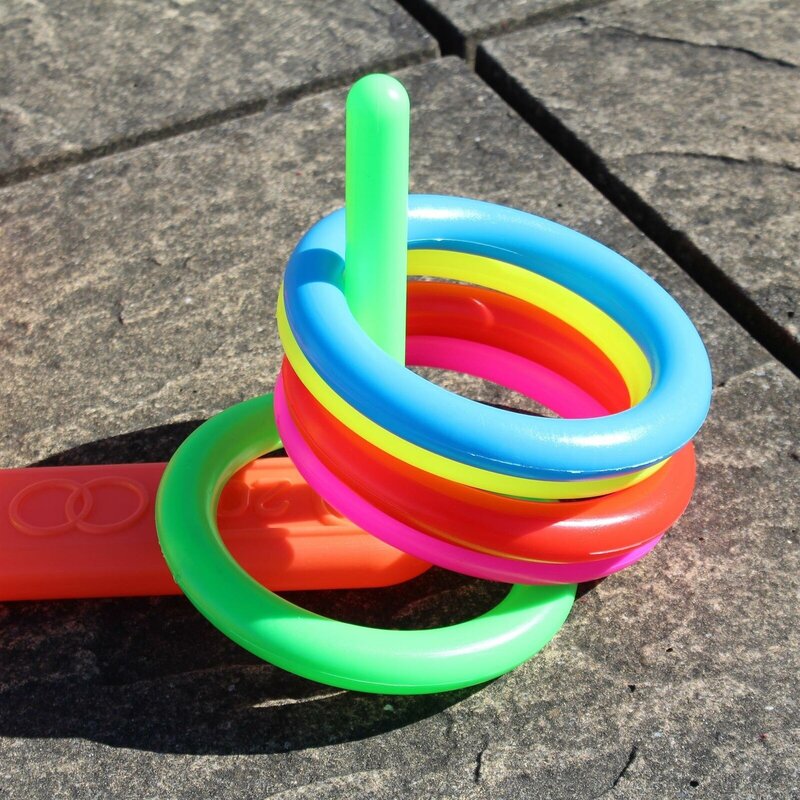 Familie Kinder Klassische Seil Quoits mit Pegs Ring Werfen Garten Im Freien Spiel